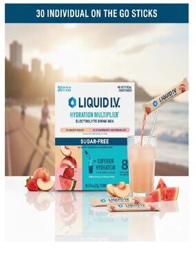 Liquid I.V. Hydration Multiplier Sugar-Free Electrolyte Powder Variety, 30 Pack